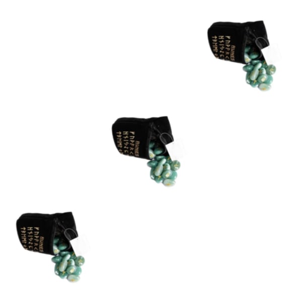 1/2/3/5 25st Runstenar Polerade Energistenar Graverad Symbol Green 9x11cm 3Set