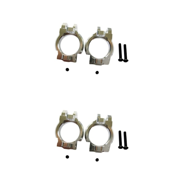 1/2/3/5 2pack/lot Aluminium främre C-nav hjulblock för axial Silver 2Set