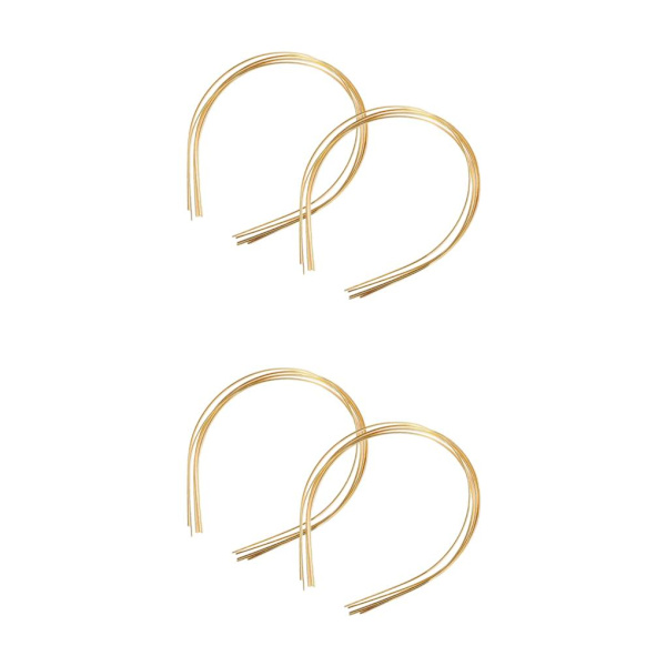 1/2/3/5 10 st Metalltunntrådshuvudband Smidigt för DIY Craft Gold 1.5mm 2Set