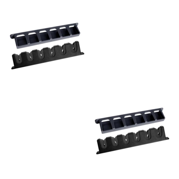 1/2 6 platser Fiskspö Hållare Ställ vertikalt fäste för garage Black 345mm 2Set
