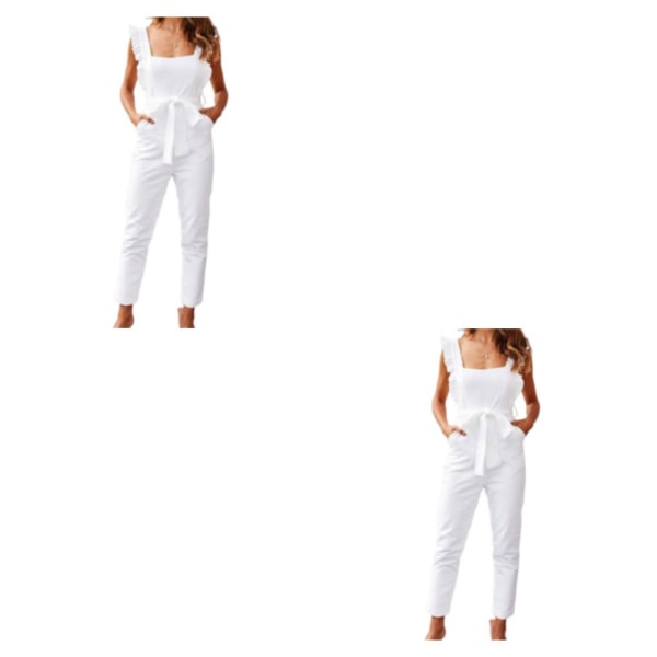 1/2/3/5 Snygg och bekväm sommarkläder allt-i-ett White XL 2Set