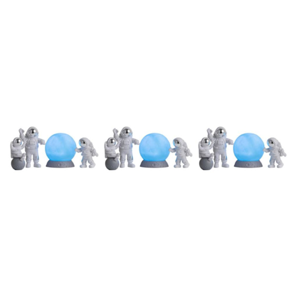 1/2/3/5 4st Astronautfigurer Set Heminredning Söt Sstronaut Silver Blue 3Set