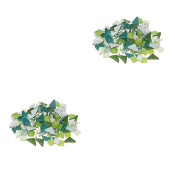 1/2/3/5 Ljusa mosaikplattor Blandade hantverksglasstenar Green 1-2cm 2Set