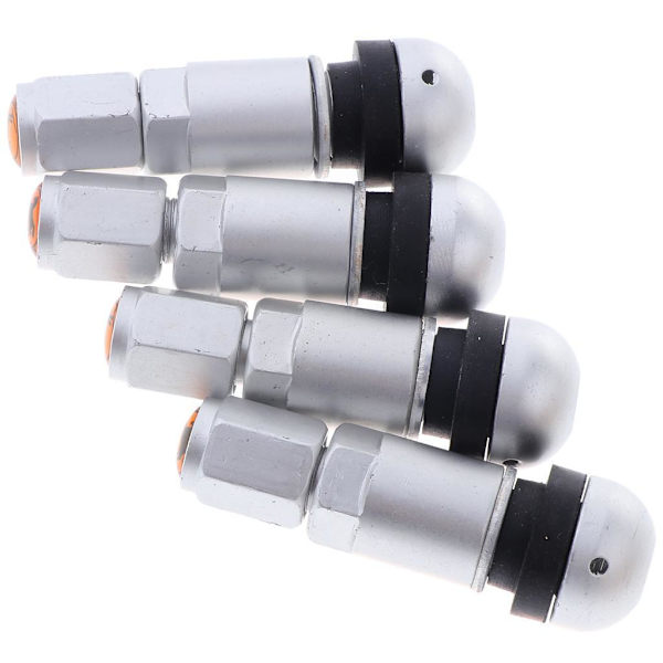 1/2/3/5 4 st Bil Slanglösa Hjul Dammlock Däckventilstammar Moonlight silver + Black 1Set