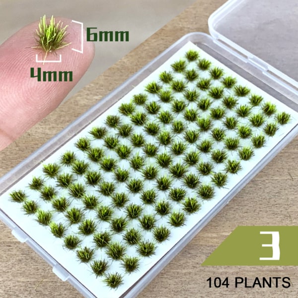 1/2/3/5 Resin Mini Grass Tuft Lågt underhållsminiatyrer Statisk No.3 1Set