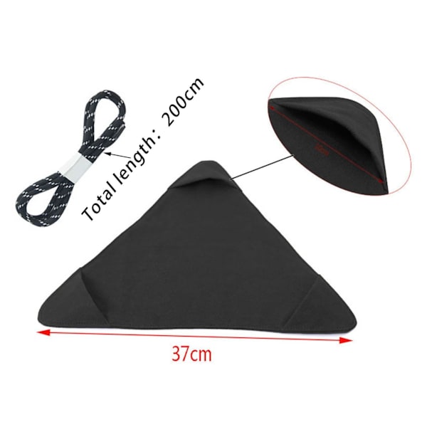 1/2/3/5 Canvas Camping För Triangel Pall Duk Resor Vandring Black 37 x 37cm 5Set