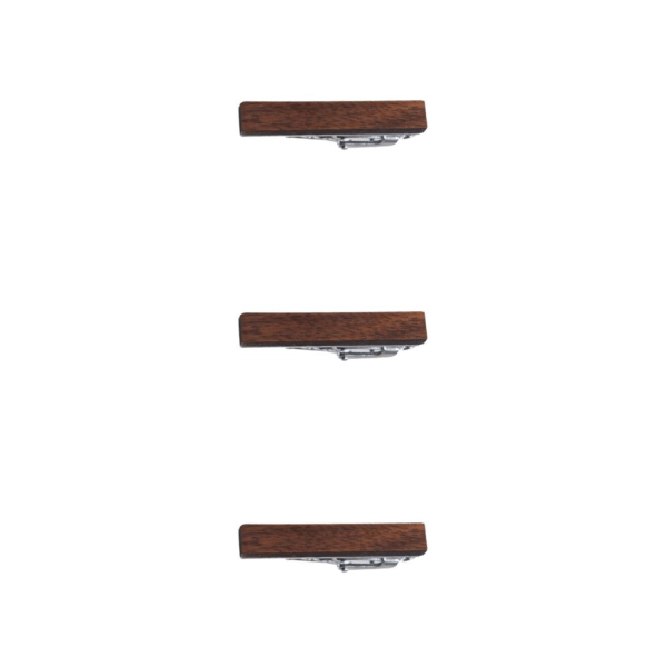 1/2/3/5 Mens enkel trä Tie Clip koppar mode slips lås Walnut 4X0.6cm 3Set