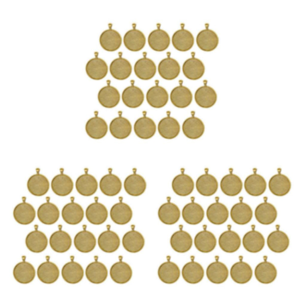 1/2/3/5 20x Runt hängande Blank Cabochon Basinställning DIY Golden 30mm 3Set