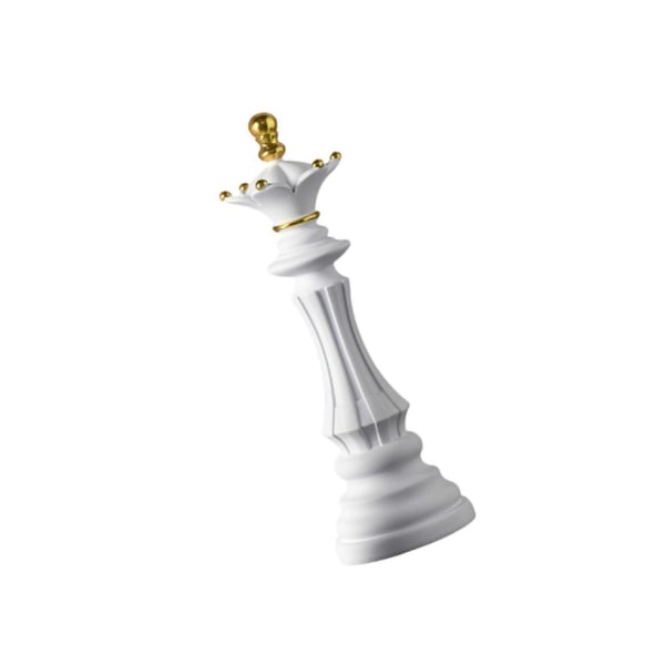 1/2 International Chess Skulptur Ornament Figurine Photo Props White Queen 1Set