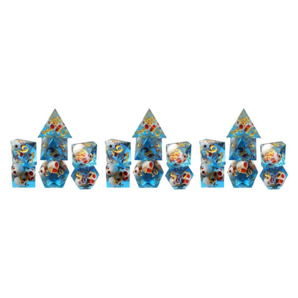1/2/3/5 7x polyedriska tärningar D4-D20 tärning, för bordsspelsfest Blue 3Set