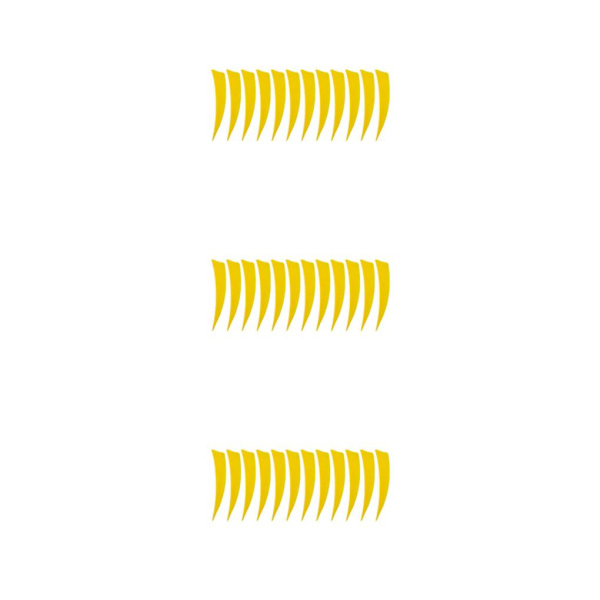 1/2/3/5 12 stycken För Bågskytte Fjädrar Fletchings Vanes Yellow 4 Inch 3Set