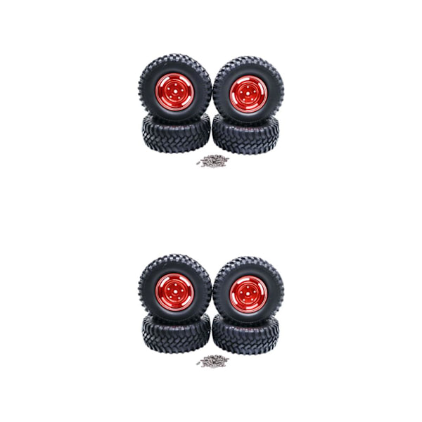 1/2/3/5 4-håls 100MM simuleringsdäck för ECX 1/12 Rc RGT136100 red 2Set