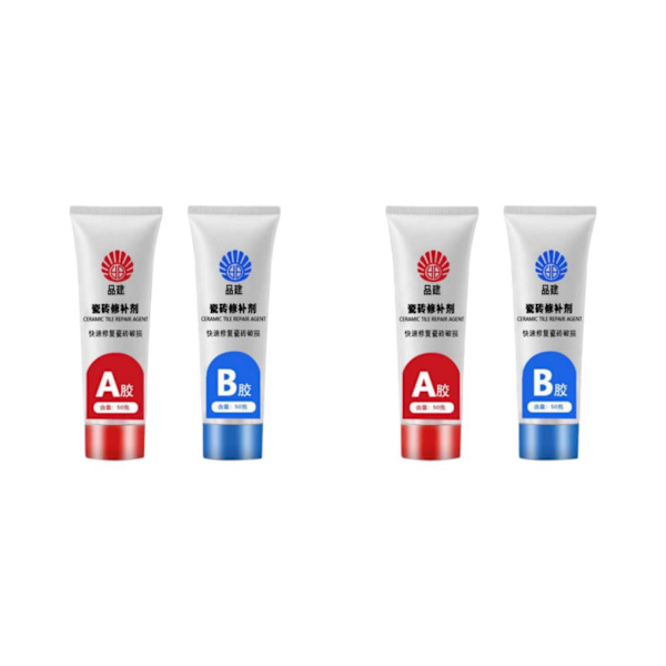 1/2/3 2x Tile Repair Agent Fix Hole Keramic Repair Pasta för Gray White 50ml 2Set
