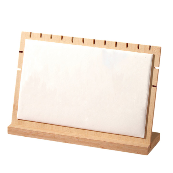 Trä Halsband Display Stand Hållbar och slagtålig White L