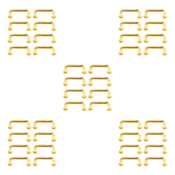 1/2/3/5 1:12 Mini Dragbågform för portgarderob Stor 4st Gold Small 8 Pcs 5Set