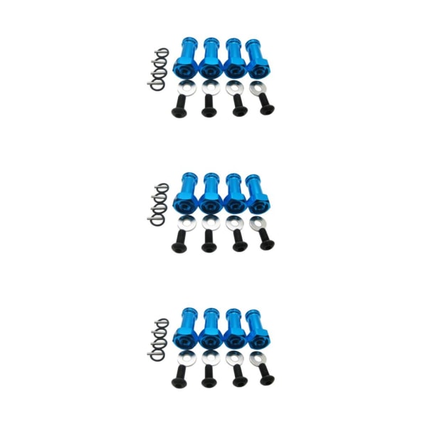 1/2/3/5 12MM DRIVNING 24MM FÖRLÄNGNINGSADAPTER Aluminiumlegering 12MM blue 3Set