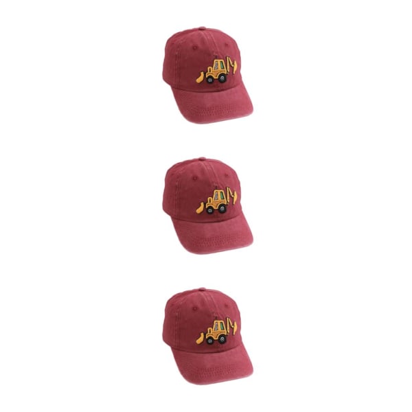 1/2/3/5 Solskydd cap för utomhusaktiviteter barn wine red 3Set