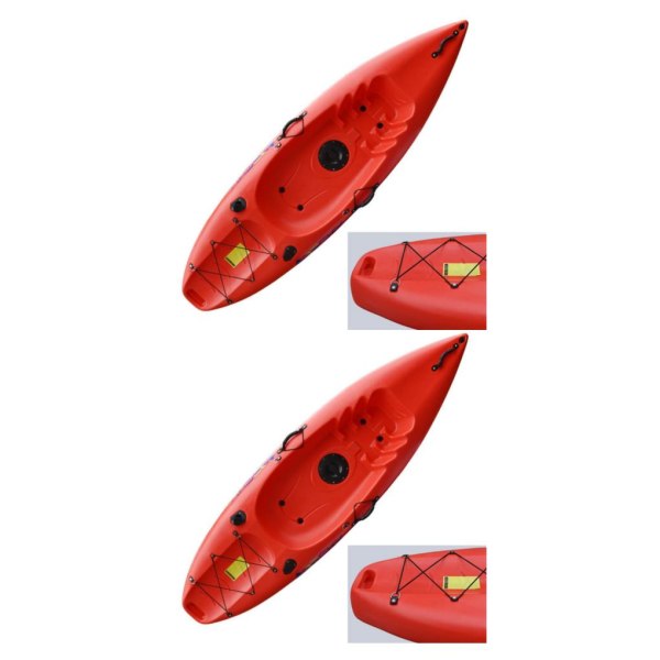 1/2/3/5 Marin kanotkajak rostfritt stål D-ringfiske 2Set