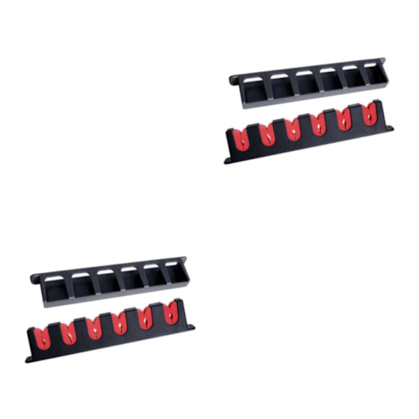1/2 6 platser Fiskspö Hållare Ställ vertikalt fäste för garage Red 345mm 2Set