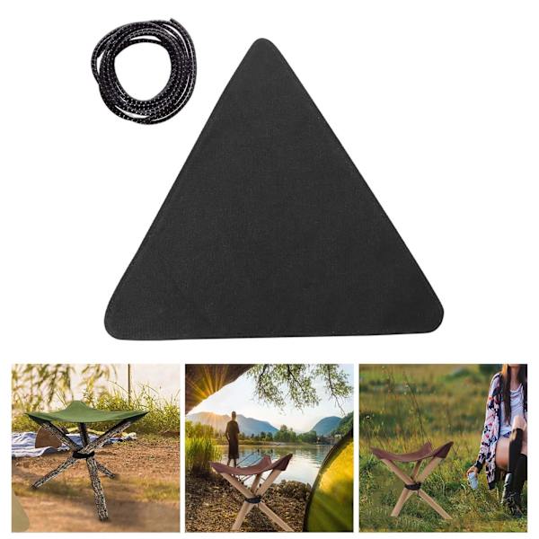 1/2/3/5 Canvas Camping För Triangel Pall Duk Resor Vandring Black 37 x 37cm 1Set
