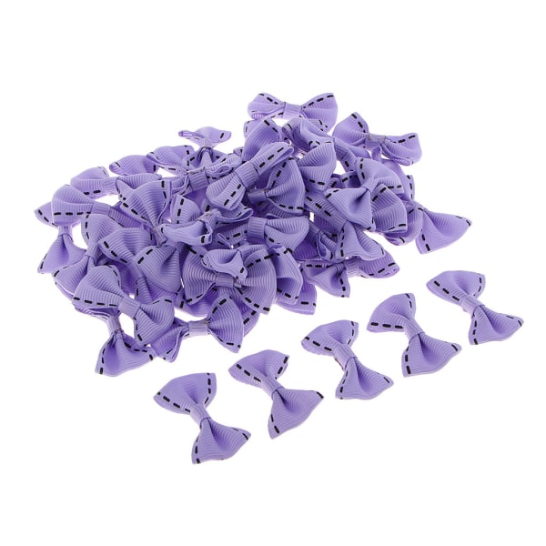 1/2/3/5 50 stycken söta satängrosettband Applikationsutsmyckningar Light Purple 3.7×2cm 5Set