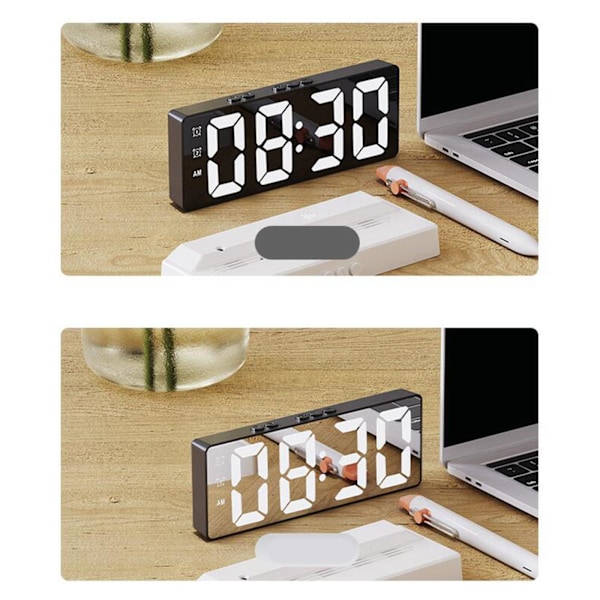 Multifunktionell Clock Mute LED-skärm för sovrum