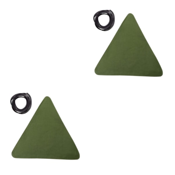 1/2/3/5 Canvas Camping För Triangel Pall Duk Resor Vandring Dark Green 37 x 37cm 2Set