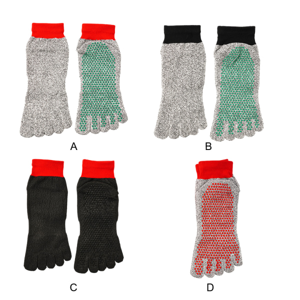 1/2/3/5 Ergonomiska 5-tå skärtåliga strumpor för utomhusbruk Gray red red binding 1Set