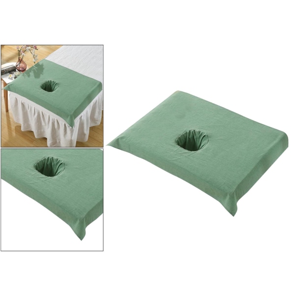 1/2/3/5 Cotton SPA Halvt cover Skönhetssalong Säng Ansiktshål Dark Green 50x70cm 1Set