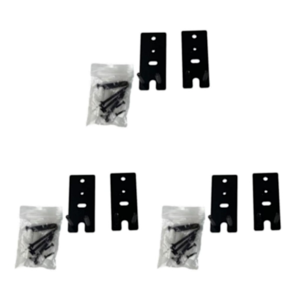 1/3 metall robust och hållbar vägghylla högtalarstativ i alla rum black 3Set