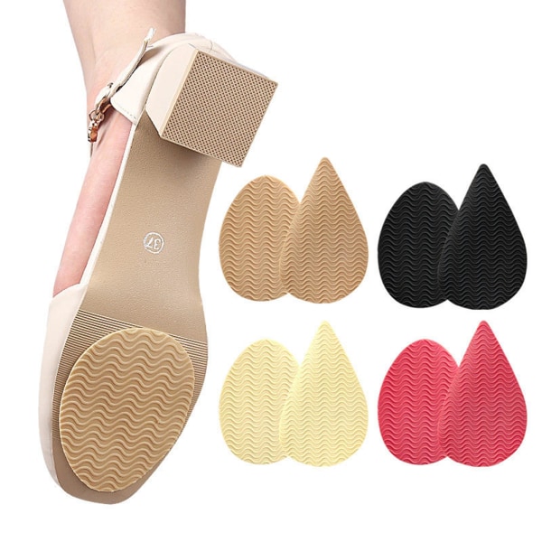 1/2/3/5 Non För Slip Shoe Pads Självhäftande gummi för hög Tip Head Red 1Set