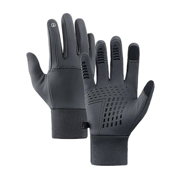1/2/3 Men Winter Touch Screen Bekväm Full Finger för cykling Gray Large 1Set