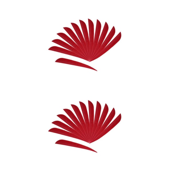 1/2/3/5 12 stycken För Bågskytte Jaktfjäder Fletching Right Red 2Set