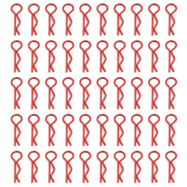 1/2/3/5 RC Body Shell Clips R Shape för 1/10 RC racingbil red length 24mm 1Set