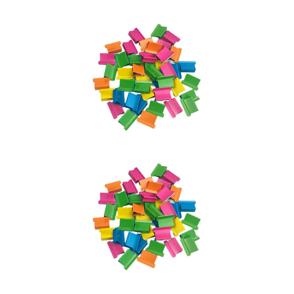 1/2/3 Minihäftapparat Klassrum Liten set Fasta brevpapper Multicolor Clips 11.5 x 2.5cm 2Set