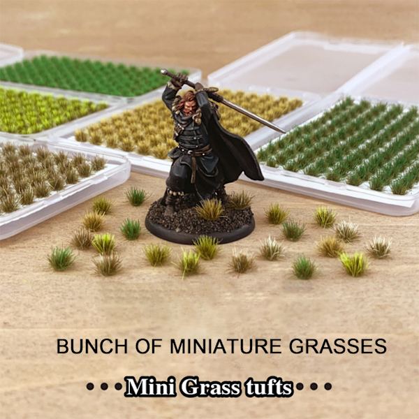 1/2/3/5 Resin Mini Grass Tuft Lågt underhållsminiatyrer Statisk No.3 1Set