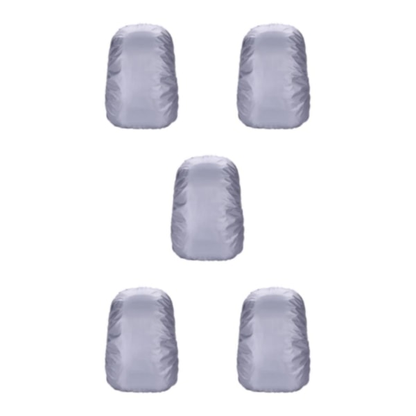 1/2/3/5 Ryggsäck Torrt Vattentätt Cover Unisex för resor Silvery 5Set