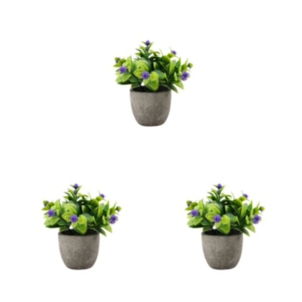 1/2/3 Plast Realistic Artificiell Suckulent Lågt underhåll newpurpl babysbreath 3Set