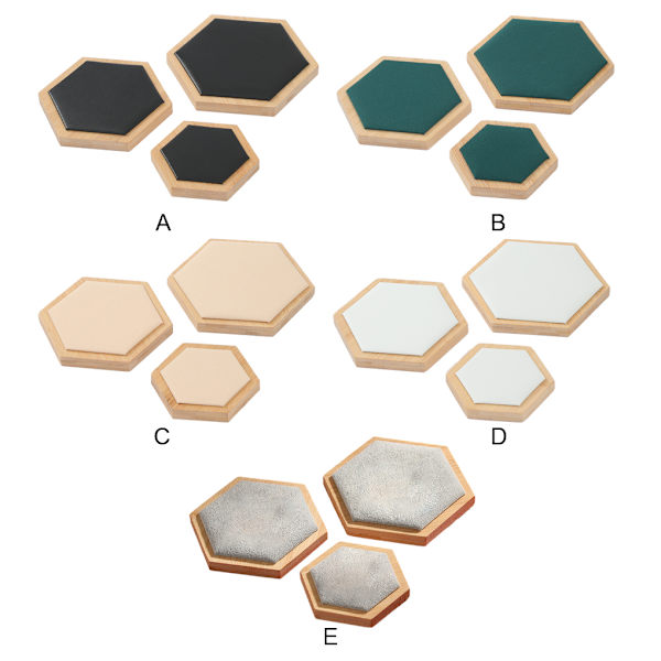 1/2/3 3pack/lot Utsökt Craft Hexagon Armband Display bricka White 1Set