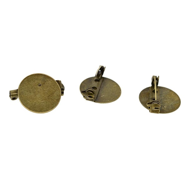 1/2/3/5 20 stycken Rund Brosch Bas Blank bricka Säkerhet För Pins 20 Pcs , Bronze,20mm 1Set