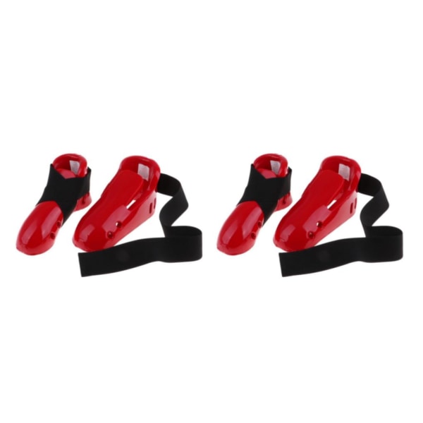 1/2/3/5 Kids Taekwondo Foot Guard Karate Sparring Foot Gear Red L 2PCS