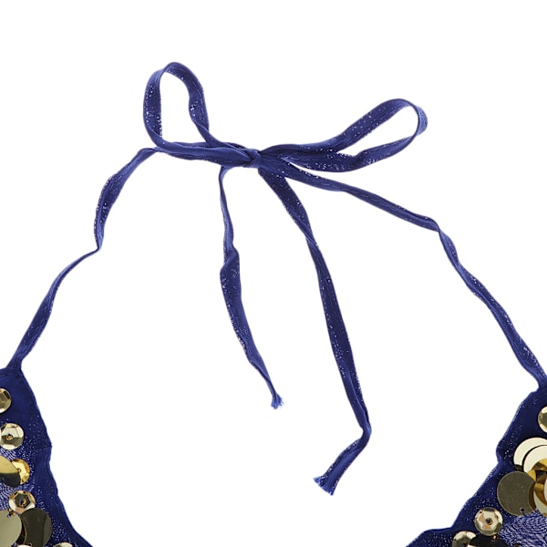 1/2/3 Magdanskostymer BH Halter Top Sequin Performance Royal Blue 1Set