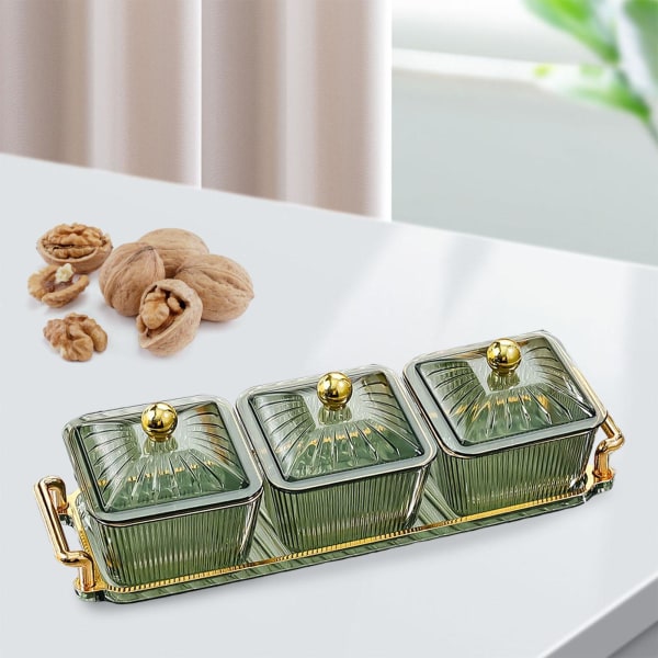 1/2/3 Nordic Style Divided Dishes Square för Reception Room 3 Grids 1Set