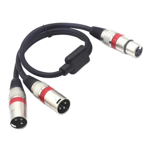 1/2 XLR splitter hona till dubbel hane 3-stift Y-kabelmikrofon 1Set