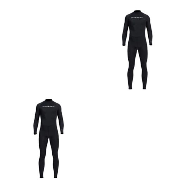 1/2/3/5 Snygga badkläder Surfing Anti-Back Zip Kajakpaddling för Black XXXL 2PCS