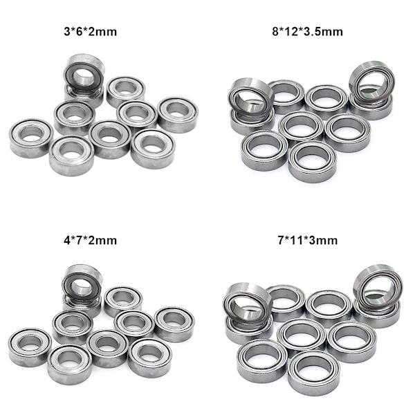 1/2/3/5 10 stycken kullager i rostfritt stål för WLtoys 1/18 7*11*3mm 1Set