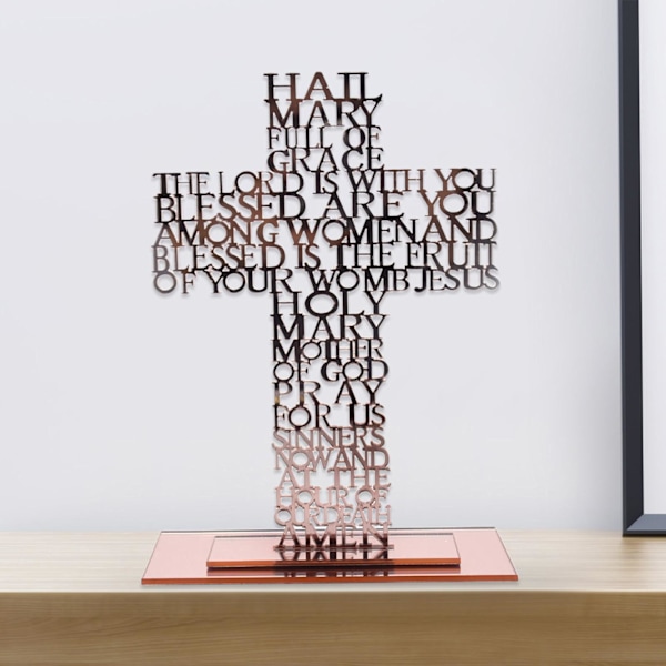 1/2/3/5 Stående krucifix Jesus Scriptures Cross Bön Rose Gold 20cm 1Set