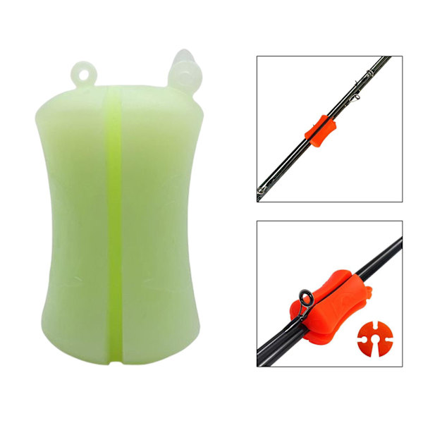 1/2/3/5 Bärbar fiskespö Fast boll Slitstark Slitstark Light Green 6 x 3.8cm 1Set