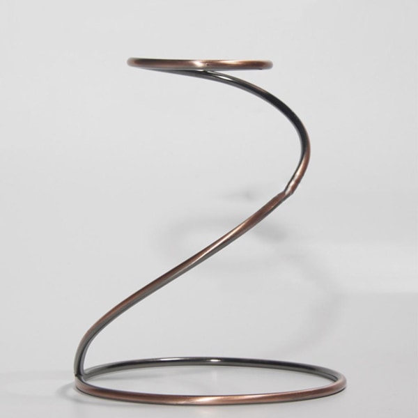 Metall Te Kaffe droppkopp Fäste Rack Spiral filterram Bronze 19x15.5x8.5cm