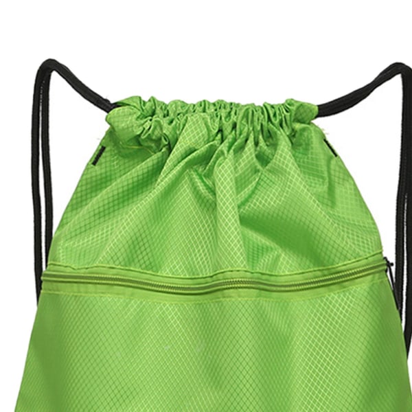 Resa Nylon Dragsko Väska Sack Beach Gym Ryggsäck Skor Väskor Light Green